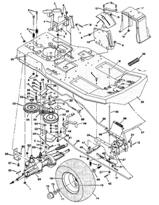 Motion Drive Diagram and Parts List for 30560E  Briggs and Stratton Lawn Tractor